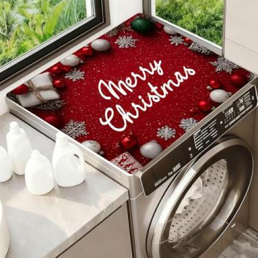 Imagem de Tapete de cobertura superior para lavadora e secadora, decoração de lavanderia antiderrapante, protetor de decoração de eletrodomésticos de cozinha tamanho 60 x 50 cm