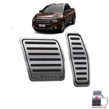 Imagem de Pedaleira Fiat Toro Automatico Preto Aço Inox