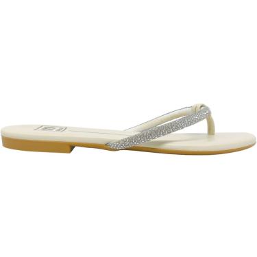 Imagem de Rasteirinha Dedo Feminina Casual Dia a Dia Passeio Tira com Strass Conforto Moleca 5557.103