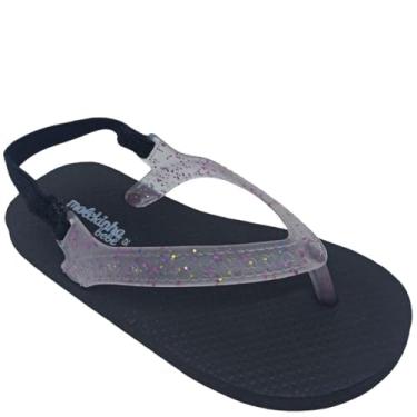 Imagem de Molekinha, Sandália Molekinha Menina Infantil PVC com Tira Translúcida (Glitter/Preto, BR, Bebê, Numérico, 19.5)