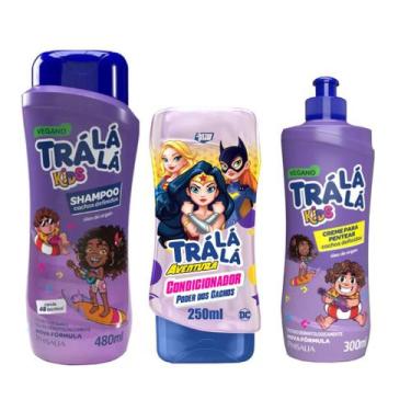Imagem de Kit Shampoo + Condicionador + Creme de Pentear Trá Lá Lá Cachos  Phisa