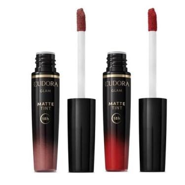 Imagem de Batom Líquido Glam Matte Tint: Rosé Vintage 4g + Vermelho Radiante 4g 