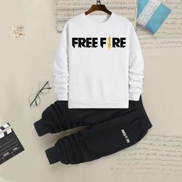 Imagem de Conjunto infantil de moletom - Franca kids , Branco, 2