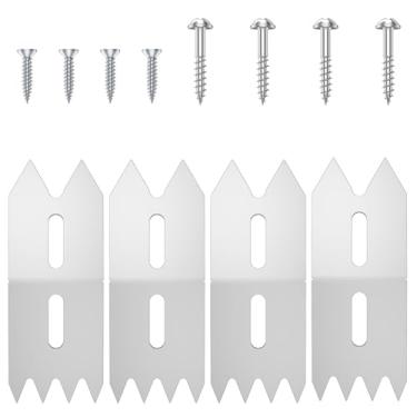 Imagem de Conjunto de grampo de limite de madeira sólida versátil kit de fixação de placa de madeira ferramenta de fixação de metal de alta eficiência para cães (prata, 4)