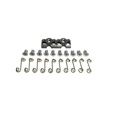 Imagem de UTVDistribution Botão Dzus de alumínio de liberação rápida de 1/4 de volta com molas e placas de aba, 10 rebites sem pacotes!