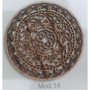 Imagem de Mandala mod.14 MDF cru - Arte telas Brasil, P