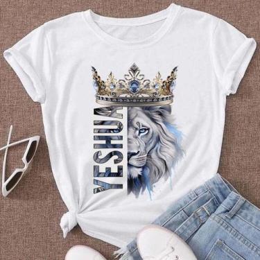 Imagem de Camiseta T-shirt Blusa Feminina Estampa Yeshua - loja dinka, m
