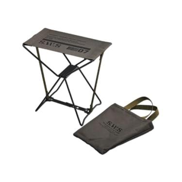 Imagem de menolana Banco de pesca dobrável, banco de pé ao ar livre com bolsa de armazenamento, móveis compactos para áreas externas, banco de acampamento para lounge, Verde