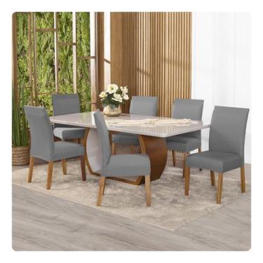 Imagem de Kit Capa De Cadeiras 06 Unidades Malha Gel - Lenharo Enxovais, CINZA