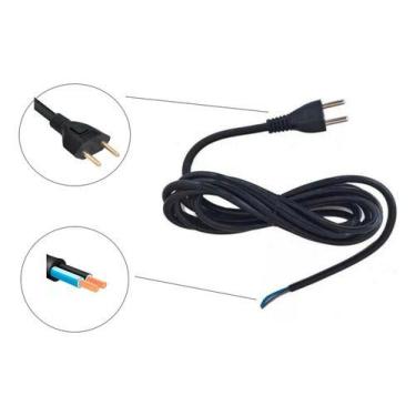 Imagem de 10xcabo Força Bipolar Rabicho 2 Metros 0,75mm Alta Qualidade - PDATEC