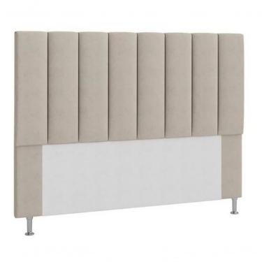 Imagem de Cabeceira Estofada Cama Box Queen 160 Cm Carla - Bege