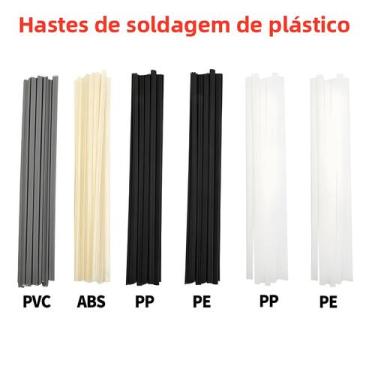 Imagem de Varetas De Soldagem Plásticas Pretas De 5 Metros PP ABS PVC PE Para Re