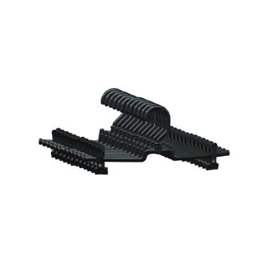 Imagem de Kit 100un. Cabide Saia Giratório C/ Presilha Preto