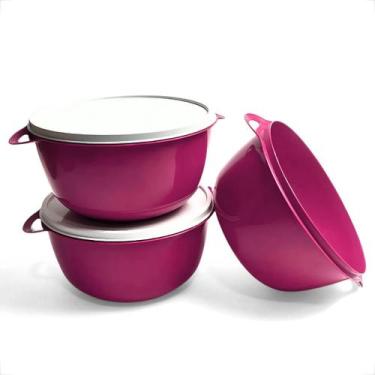 Imagem de Pote Bowl Organizador de Alimentos Cozinha Saladeira Pote 1L Marmita -