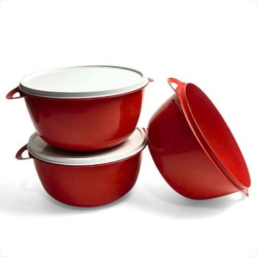 Imagem de Pote Bowl Organizador de Alimentos Cozinha Saladeira Pote 1L Marmita -