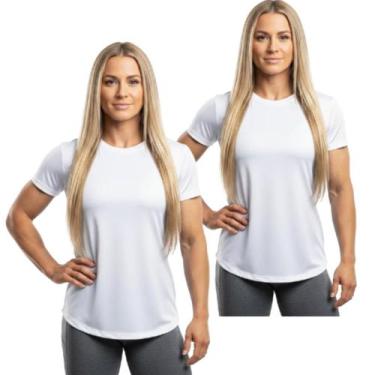 Imagem de Kit 2 Camisetas Dry Fit Feminina Manga Curta Trendixx  Conforto e Prot