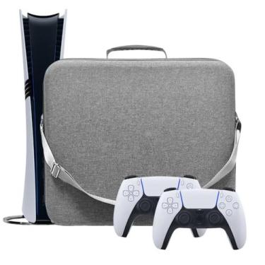 Imagem de Bolsa Mochila Transporte Para Playstation 5 Pro e Acessórios Cinza - T