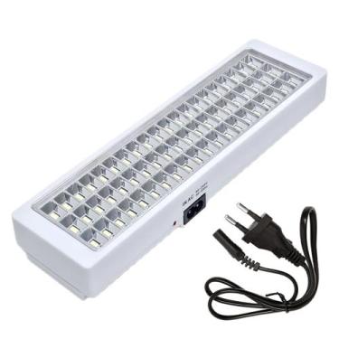 Imagem de Luminária de Emergência Portátil 60 LEDs 4.8W Recarregável Bivolt Luz 
