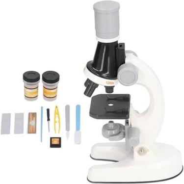 Imagem de Microscópio Infantil Completo 1200x Zoom Cientista Educativo Kit C/ Lâ