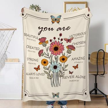 Imagem de Cobertor de outono, buquê retrô para decoração de sofá de casa, cobertor de viagem de pelúcia macia bege borboleta, leve, mantas aconchegantes para sofá, cama, sonecas, leitura 127 x 152 cm