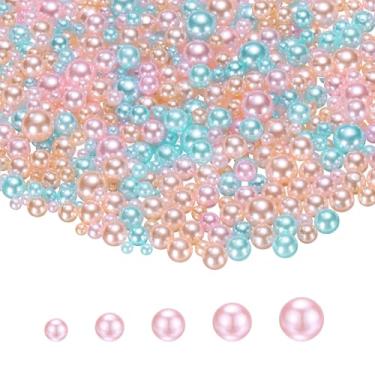 Imagem de PATIKIL 1000 peças de pérolas sem orifícios, 3 mm, 4 mm, 5 mm, 6 mm, 8 mm, mini pérola sintética redonda para arte, artesanato, fabricação de joias, enchimento de vaso de unhas, festa de casamento