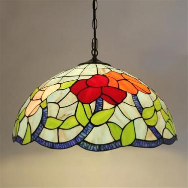 Imagem de Luminária pendente de luxo contemporânea para restaurante, com LED, estilo americano criativo, para sala de estar, quarto, hotel, villa, corredor, café, bar, escada, lustre de vidro colorido