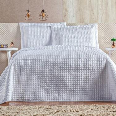 Imagem de Cobre Leito 3 Peças Queen Percal 200 Fios Plata 100% Poliéster - Branco