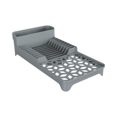 Imagem de Escorredor de Louça Multi de Plástico cor Cinza Titânio UZ Utilidades - UZ448-CIN