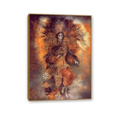 Imagem de Remedios Varo Decoração de parede Personagem Impressão em tela Pintura Surrealismo Arte de Parede Decoração de Casa Remedios Varo Poster Presente para Quarto Sala de Estar 100 x 70 cm (39 x 28 pol