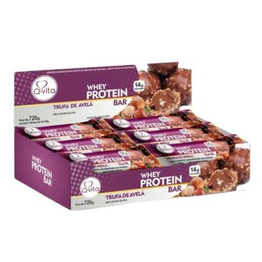 Imagem de Barra Protein QVITA Trufa Avelã 720g (Display com 18 unidades)