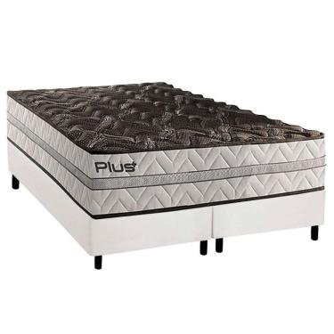 Imagem de Conjunto Box Queen: Colchão Espuma Paropas D33 Pasquale Plus + Base Crc Corano White (158x198)