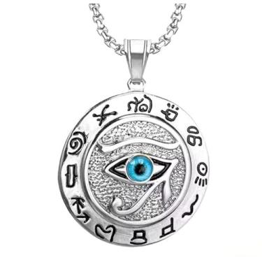 Imagem de Corrente com Pingente Olho de Hórus O Amuleto Egípcio em Aço Inox
