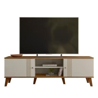 Imagem de Rack Bancada Para TV 65 Polegadas 160cm Sia Off White Nature Z49 - Mpozenato