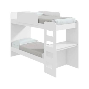 Imagem de Beliche Com Escrivaninha E Led Olga Branca