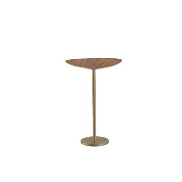 Imagem de Mesa Lateral de Apoio Baixa 58cm X 25cm Brisa Nogueira/Champanhe