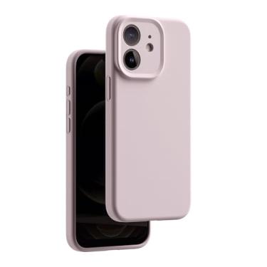 Imagem de EiYioun Capa de borracha de silicone líquido para iPhone 11 - Capa protetora para câmera de corpo inteiro antiarranhões com forro de microfibra macia