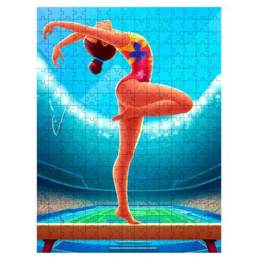 Imagem de Quebra-cabeça Infantil Ginástica Olimpica Esportes 300 Peças em MDF
