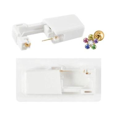 Imagem de Unidade De Perfuração De Orelha Descartável Banho De Ouro 24K, Brincos