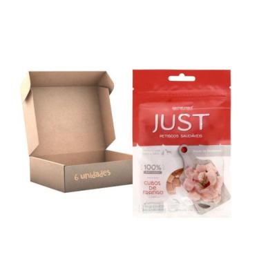 Imagem de Kit Petisco Just Cubos de Frango Cães Gatos 55g 6 unidades - GERMANHAR
