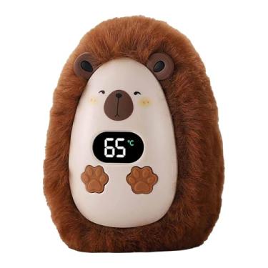 Imagem de Generic Aquecedor de mãos de bolso recarregável via USB, multifuncional, pequeno e portátil, ideal para aquecer as mãos no quarto, no inverno e em casa, Marrom Escuro