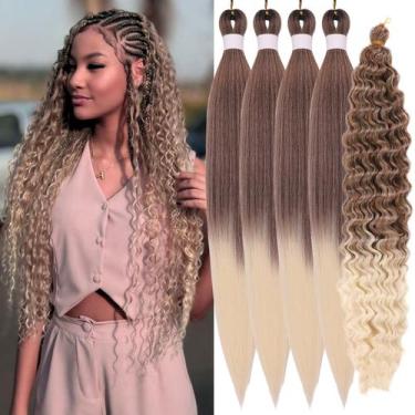 Imagem de Cabelo trançado Leticia Brown to Blonde Ombre 30/613 66 cm 5 unidades