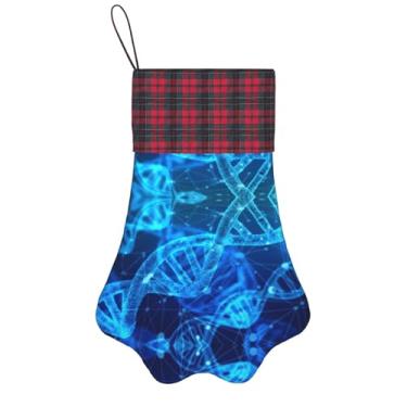 Imagem de SKKNT Corrente de DNA Impressão de Fotos Meias de Natal Animais de Estimação Decoração de Natal Cães Gatos Árvore Decoração Doce Presente Conveniente