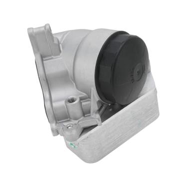 Imagem de INFINAUTO Carcaça do filtro de óleo do motor para BMW E91 328i 2012 L4 2.0L No.5989070201 Resfriador de óleo de transmissão de plástico de liga de alumínio 1 peça