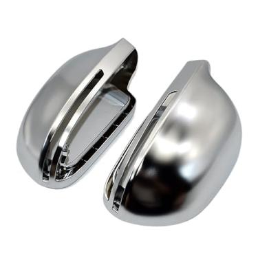 Imagem de Capa de espelho retrovisor cromada fosca, compatível com Audi A4 B8, A6 C6, A5 8T, Q3 e A3 8P.