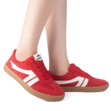 Imagem de tenis feminino dakota urbano em couro vermelho