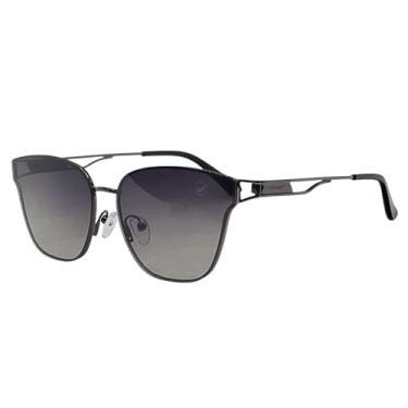 Imagem de Óculos de Sol Feminino Veneza Proteção UVA e UVB Gunmental (Cinza degradê)