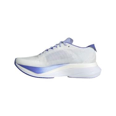 Imagem de adidas Tênis feminino Cwhite/Msilve/Purrub Adizero Boston 12 W Core whiteMatte Silver/Pure Ruby 36 EUA, Branco/azul lúcido, azul cobalto, 11 Wide