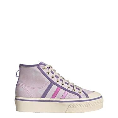 Imagem de Adidas Originals Plataforma feminina Nizza, Quase rosa/lilás/branco giz, 6.5