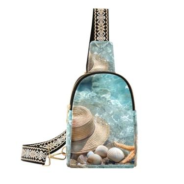 Imagem de CEBUGI Bolsa tiracolo feminina pequena de couro, pochete transversal para trilhas, viagens ao ar livre