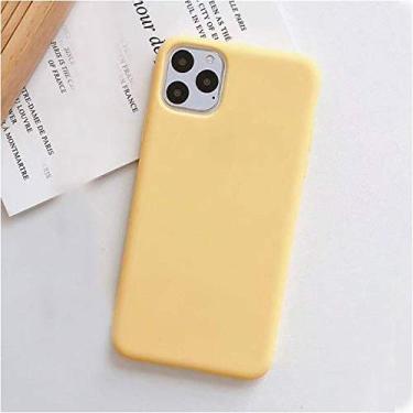 Imagem de Capa Case Capinha Silicone Aveludada iPhone 11 PRO MAX (Amarela)